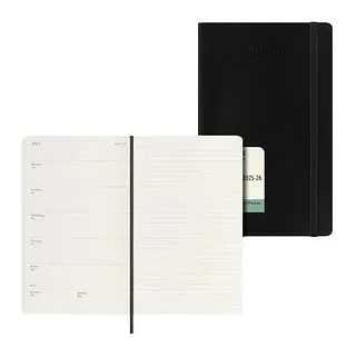 Moleskine Buchkalender Wochenkalender Juli 2025 - Dezember 2026 schwarz