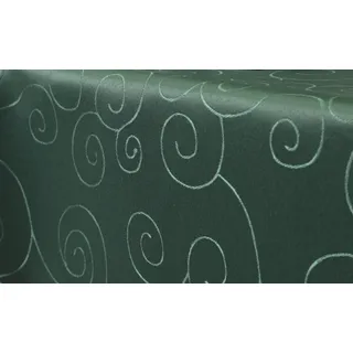 First-Tex Ornament Damast Tischdecke 180 rund dunkelgrün*