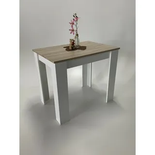 möbelsd Esstisch 80x80 cm. Sonoma Eiche hell Sägerau Landhaus Made in Germany