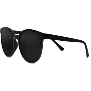 URAQT Sonnenbrille, Schwarze Retro Vintage für Herren Damen, Rahme Ultra Leicht Brille mit UV 400 Schutz, Unisex Mode Sunglasses zum Golf Fahren Angeln Reisebrille Outdoor Sport(Zwei Punkt)