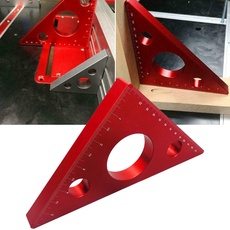 DEBBD Aluminiumlegierung Winkel Lineal Diy Holzbearbeitung Dreieck Lineal Messwerkzeug