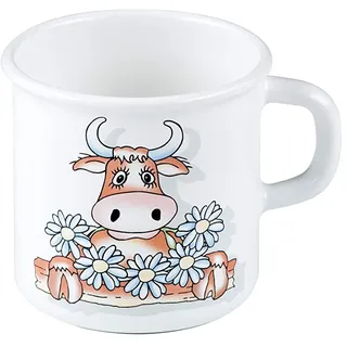 RIESS Riess, Topf mit Bördel Emaille 8cm,3/8 Liter