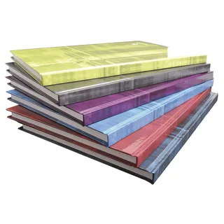 Clairefontaine 9046C - Heft / Kladde DIN A4 21x29,7cm, Hardcover, liniert, 96 Blatt, farbig sortiert, 1 Stück
