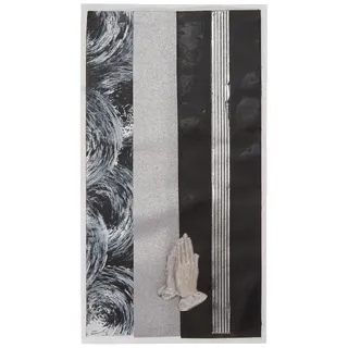 Pracht Creatives Hobby 7073-20295 Wachsplatten Mix schwarz/silber, 3 halbe Wachsstreifen mit einem Motiv, ca. 200 x 50 x 0,5 mm, zum Modellieren und Verzieren von Kerzen