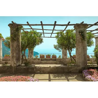 Papermoon Fototapete »Terrasse am Meer«, bunt