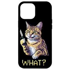 Hülle für iPhone 15 Plus Katze Messer Design Witzige Tier Katzen