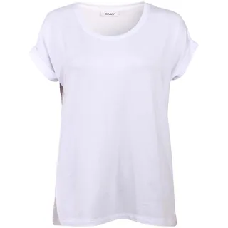 Only Damen Onlmoster S/S O-neck Top Noos Jrs T-Shirt Weiß M