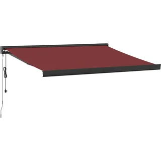 vidaXL Markise Automatisch Burgunderrot 350x250 cm - Rot
