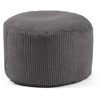mokebo Pouf Cord 50 x 30 x 50 cm Grau