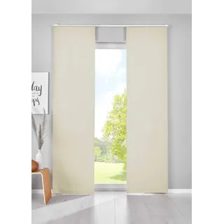 Gardinenbox Newyork Schiebegardine Paneelwagen 60 x 145 cm Beige 2 St.