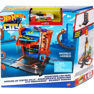 Mattel HDR28 - Hot Wheels - City - Downtown Parkhaus inkl. 1 Fahrzeug