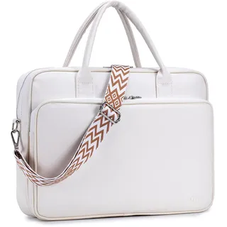 SUCIKORIO Laptoptasche Damen Leder 15,6 Zoll, Wasserdicht Arbeitstasche Damen Elegant Lehrertasche Groß Laptop Aktentaschen Leder Mit Vielen Fächern Briefcases für Arbeit, Schul, Büro