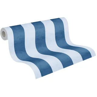 A.S. Création A.S. Creation Vliestapete Streifen 10,05 m x 0,53 m Blau FSC®