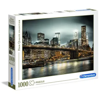 Clementoni 39366 New York Skyline – Puzzle 1000 Teile ab 9 Jahren, buntes Erwachsenenpuzzle mit kräftigen Farben, Geschicklichkeitsspiel für die ganze Familie, schöne Geschenkidee