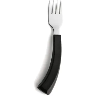 Amefa SELECT 3001 Gabel für Rechtshänder mit Griffverdickung, 18/10 Edelstahl, Besteck Schwarz, Esshilfe für Senioren, Alltagshilfe Besteck, rostfrei & spülmaschinenfest