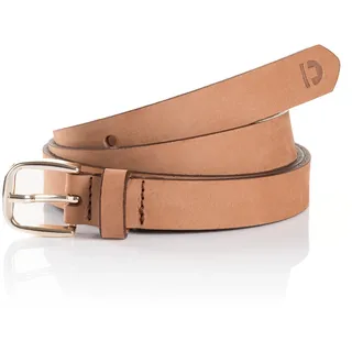 Synthetikgürtel TOM TAILOR "TTDMEGAN", Damen, Gr. 75, beige, Rindsleder, Gürtel Synthetikgürtel, schmal & vielseitig kombinierbar (2 cm Breite)