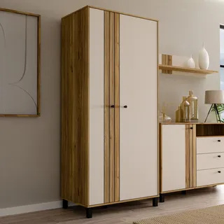Forte Highboard »Killarney« Schrank, Stauraum, Soft Close, Kleiderstange, beige