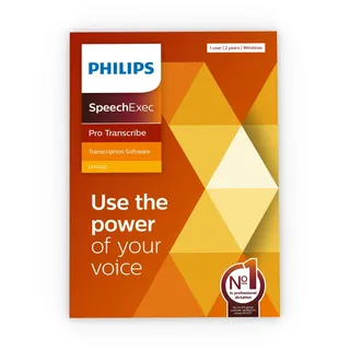 Philips SpeechExec Pro Transcribe Wiedergabesoftware. 2-Jahres-ABO