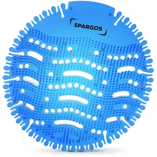 12 Stücke Urinalsieb mit Duft, Urinaleinlage ​Passend Pissoirsieb Lufterfrischer Einsatz 30 Tage Frischewirkung, Urinal Einleger Matte für Jedes ​Pissoir und Urinal Blau Meeresfrische