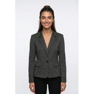 Longblazer VERO MODA "VMJULIA LS GLITTER BLAZER JRS NOOS", Damen, Gr. 40, grün (schwarz detail:silber lurex), Web, Obermaterial: 59% Polyester, 26% Baumwolle, 15% metallisierte Fasern, unifarben, regular fit, Blazer Longblazer