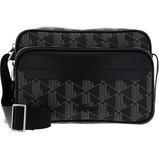 LACOSTE Umhängetasche Schultertasche The Blend Reporter Bag Monogram Noir Gris schwarz - Schwarz