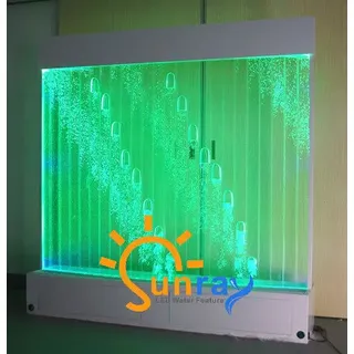 Moderne Trennwand Wasser Wände LED Wasserwand Beleuchtete Wand Säulen 200x200 - Transparent