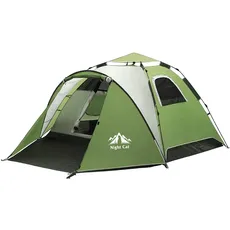 Night Cat Pop Up Zelt 2 3 4 Personen Mann Wasserdicht Wurfzelt Atmungsaktiv Einfache Einstellung für Camping Wandern
