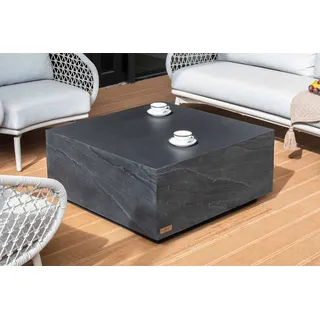 COLORADO Couchtisch aus Beton | stabil | hochwertig | 86 x 86 x 40.6 cm - Schwarz
