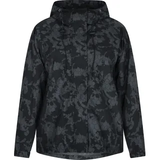 HOMEBASE damen oversize jacke anorak - dunklegrau schwarz camouflage, L - Dunkelgrau
