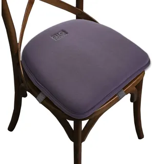 Big Hippo Sitzkissen 40x40 Outdoor - Memory Foam Sitzpolster für Gartenstuhl, Bürostuhl & Boden - rutschfeste Chenille, Atmungsaktiv, Grau