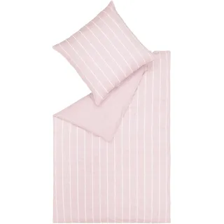 Esprit Bettwäsche »Harp Stripe«, (2 tlg.), in Renforce Qualität, 100% Baumwolle (BCI Better Cotton Initiative), Bett- und Kopfkissenbezug mit Reißverschluss, Winter- und Sommerbettwäsche, rosa