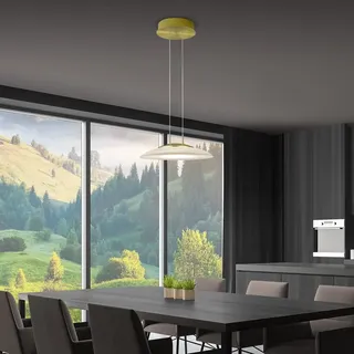 Hell LED-Pendelleuchte Findus Alu, Eisen, Stahl & Metall Gold Messing