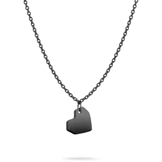 Liebeskind Berlin Kette mit Anhänger Urban Heart Edelstahl Schwarz