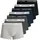Basic Boxershorts Light Grey Melange Navy Blazer Black S 7er