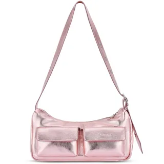 Expatrié Schultertasche Damen Rosé Gold Metallic - Electra - Kleine Handtasche für Party & Freizeit - Elegante Tasche mit Trageriemen - Aestetic Shoulderbag Women