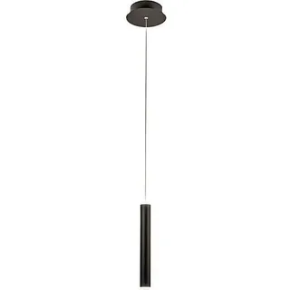 Einzelne schwarze Pendelleuchte Prado von Fabas Luce - 6,5 W dimmbare LED, modernes Design - Schwarz