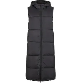 URBAN CLASSICS Long Hooded Puffer Weste Black S