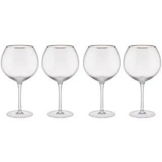 Butlers Gingläser (4er Set) Golden Twenties 650 ml , Transparent , Glas , Gläser, Cocktailgläser