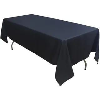 KaitatsuSen Rechteckige Tischdecke aus Polyesterstoff, Schwarz, 150x300cm