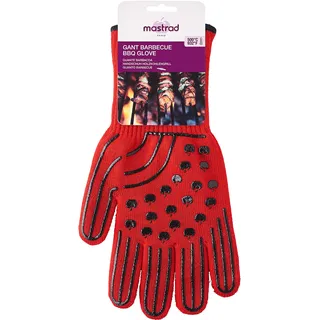 Mastrad Grillhandschuhe Einheitsgröße 32 cm Silikon rot