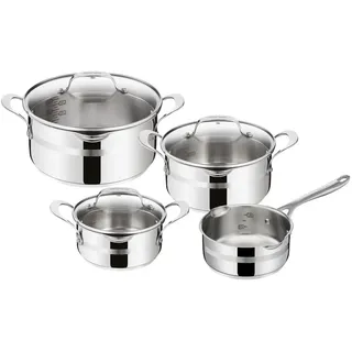 Tefal E311S7 Jamie Oliver Cook Smart Topf-Set 7-tlg. Stielkasserolle + Kochtopf 16 cm + Kochtopf 20 cm + Kochtopf 24 cm