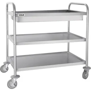 Servierwagen aus Edelstahl Vogue