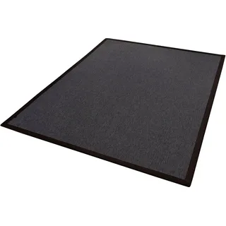 DEKOWE Webteppich Naturino Rips 80 x 150 cm Polypropylen Schwarz