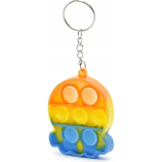 Mini Oktopus Pop It Fidget Toy Schlüsselanhänger - Sensorisches Spielzeug gegen Stress