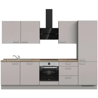 Nobilia Küchenzeile Touch II 300 cm grau