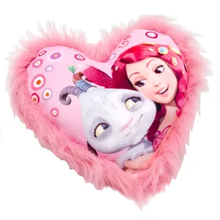 Mia and Me 118057 - Mia und Pan Phuddle Kissen herzförmig, 33 x 33 cm