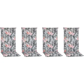 Beo Sitzauflage Hochlehner Tamky 4er Set Weiß Blumenmuster