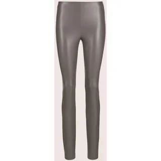 Leggings MADELEINE "Leggings Leggings im Leder-Look", Damen, Gr. 42, N-Gr, grau (graphit), Obermaterial: 100% Polyurethan PU., Hosen Leggings
