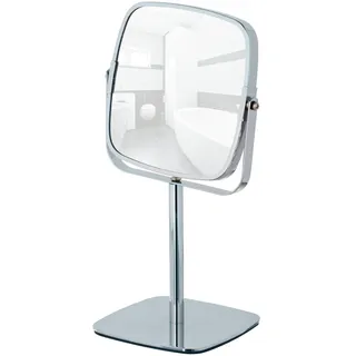 WENKO Kosmetik Spiegel Schmink Makeup Wand Badspiegel Badezimmer Stand K - Silber