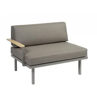 Sylt Holz Modul 100 x 84 cm Arm rechts - 08 - grau metallic D11 - naturegrey